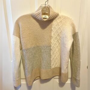 Vineyard Vines mock neck color block cashmere sweater, XS/S